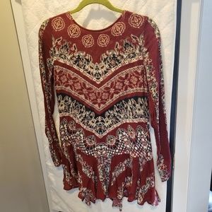 Printed tunic blouse